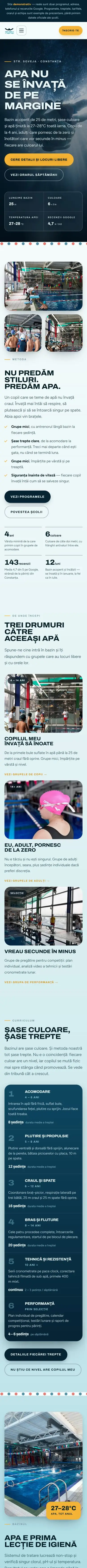 Școala de înot: telefon